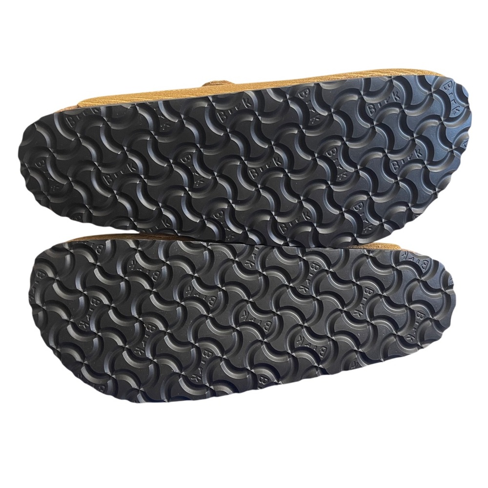 NIB Birkenstock Boston Clog Suede Embossed Corduroy Cork Brown Size 38 Narrow - Picture 3 of 9